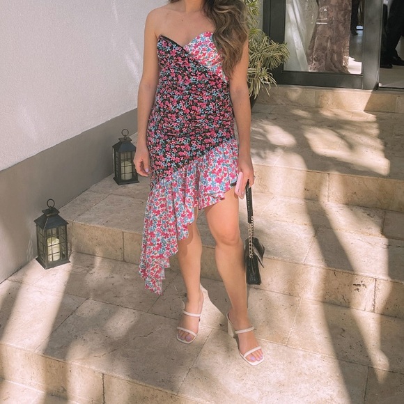 For Love and Lemons Trish Dress Mixed Floral - Picture 2 of 4